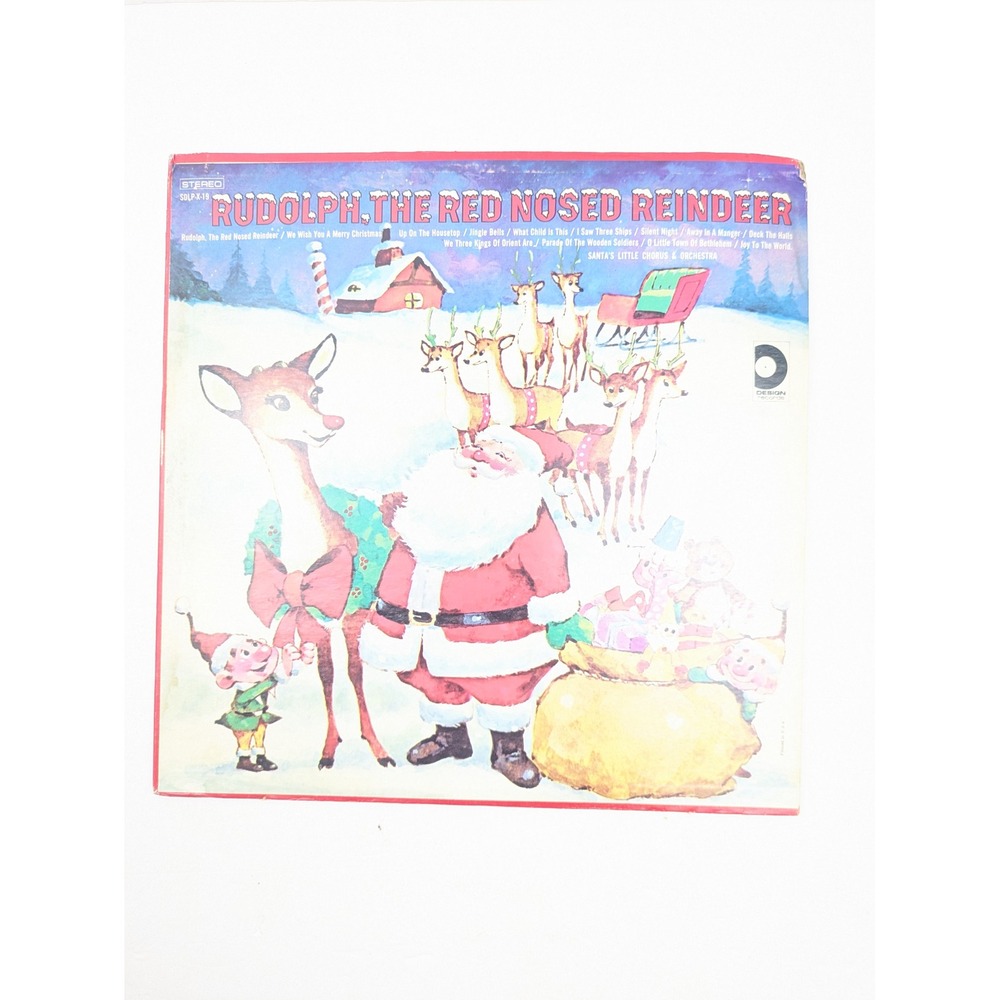 Rudolph The Red Nosed Reindeer Vinyl LP‎ Design DLPX-11 Christmas